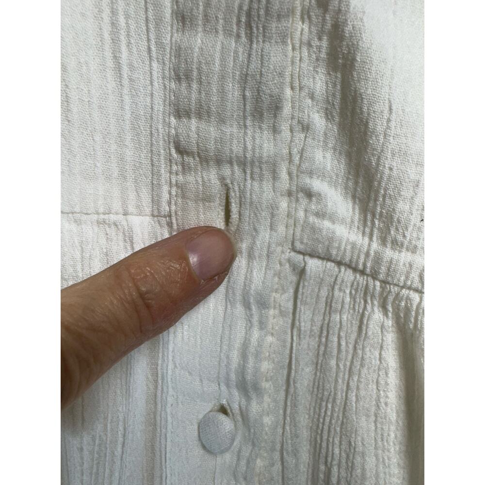 Louise Misha Women’s Sz 40 US Sz 8 Dress White Organic Gauzy Cotton Boho FLAWS - Picture 11 of 13